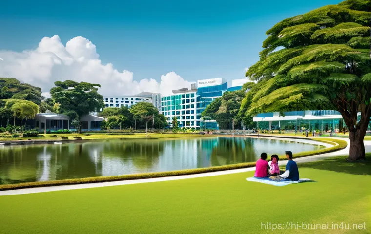 브루나이 석유 생산지 - **Prompt 1: "Brunei's Prosperous Urban Life"**
A wide-angle, brightly lit shot of a modern, clea...