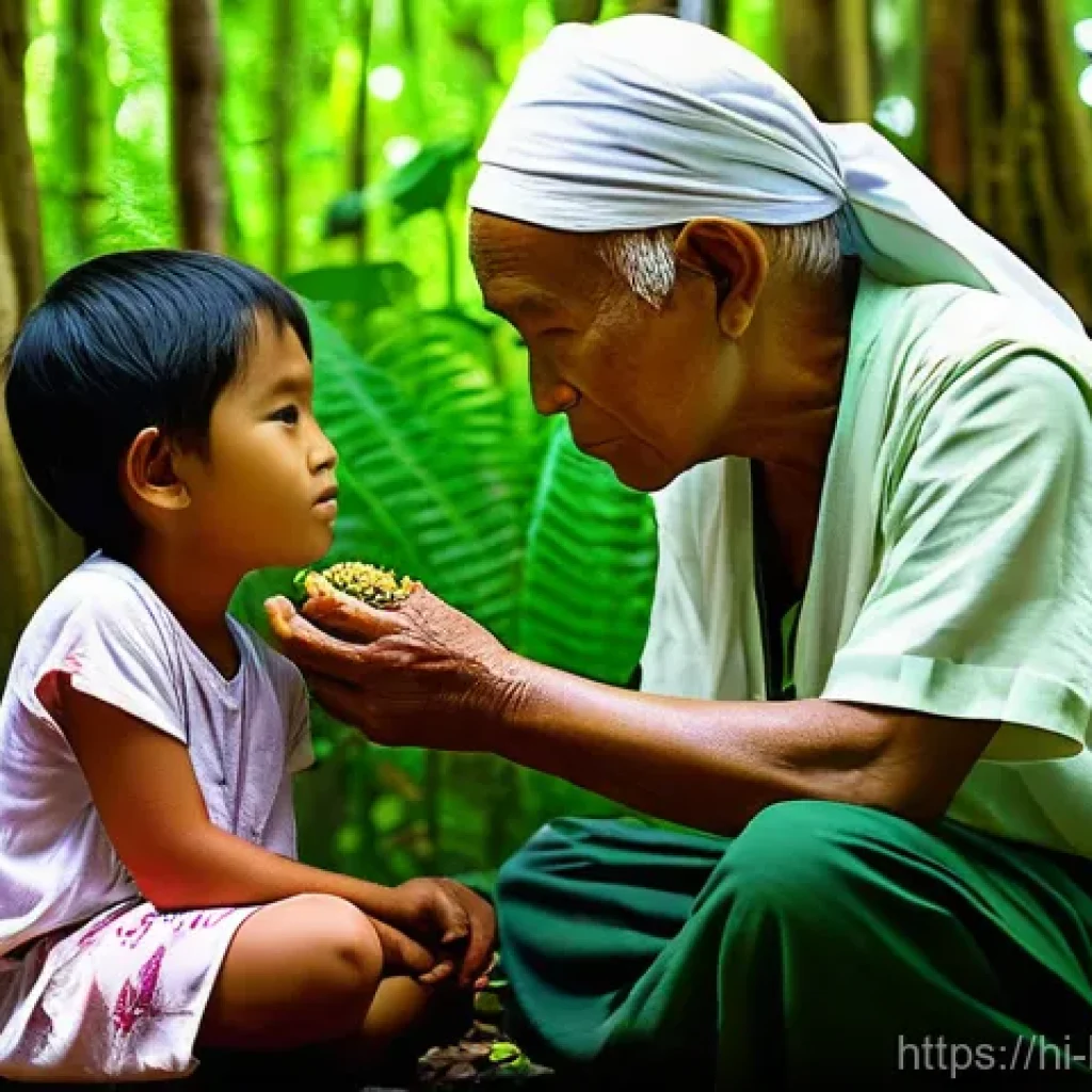브루나이 전통 의학 - **Prompt 1: The Forest Healer's Touch**
"A wise, elderly Bruneian traditional healer, known as a...