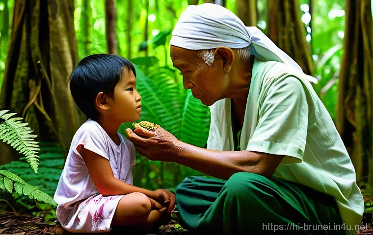 브루나이 전통 의학 - **Prompt 1: The Forest Healer's Touch**
"A wise, elderly Bruneian traditional healer, known as a...